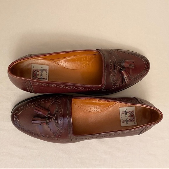 CABLE & CO Tassel Loafers Cordovan Shoes Size 9.5 Made In Italy - Picture 9 of 12